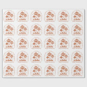 Happy thanksgiving mushroom whimsical terracotta ラッピングペーパー (フラット)