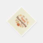 Happy Thanksgiving Paper Napkin スタンダードカクテルナプキン (角)