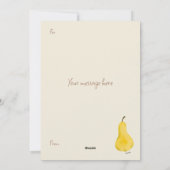 Happy Thanksgiving Pear Greeting Card Download シーズンカード (裏面)