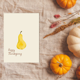 Happy Thanksgiving Pear Greeting Card Download シーズンカード