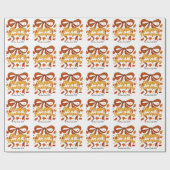 Happy Thanksgiving personalized gift tag ラッピングペーパー (フラット)