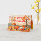 Happy Thanksgiving Popular Beautiful Fall カード (黄色い花)