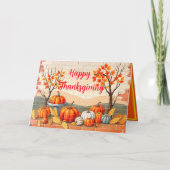 Happy Thanksgiving Popular Beautiful Fall カード (正面)