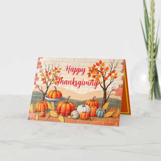 Happy Thanksgiving Popular Beautiful Fall カード (正面)