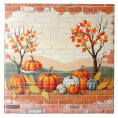 Happy Thanksgiving Popular Beautiful Fall タイル (正面)