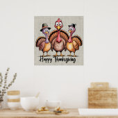 Happy Thanksgiving Poster ポスター (キッチン)