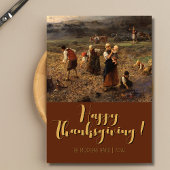 Happy Thanksgiving Potato Harvest Card L. Knaus カード
