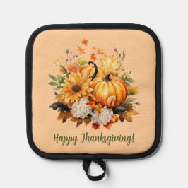 Happy Thanksgiving Pumpkin Harvest Design 鍋敷き