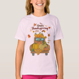 Happy Thanksgiving Pumpkin Truck | Cozy Autumn Tシャツ