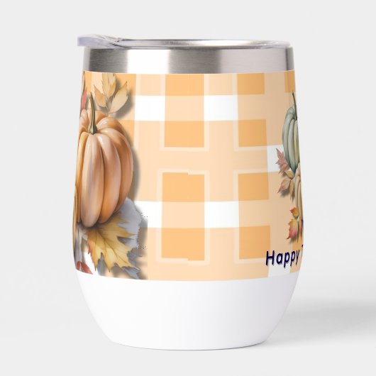 Happy Thanksgiving Pumpkins & Autumn Leaves (右面)