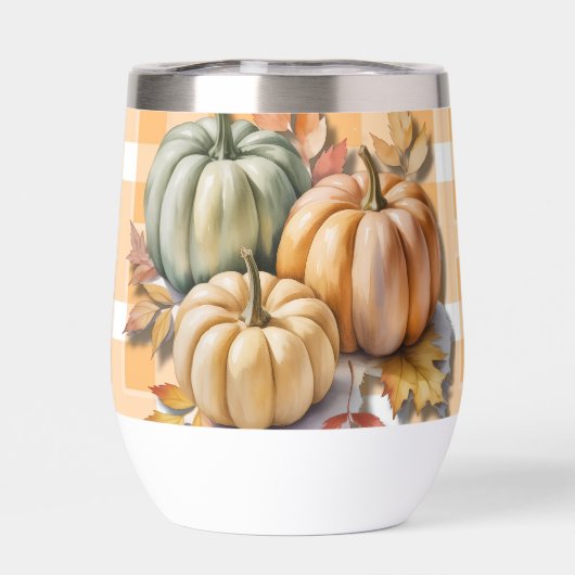 Happy Thanksgiving Pumpkins & Autumn Leaves (背面)