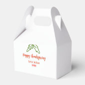 Happy Thanksgiving red green leaves cherry name ye フェイバーボックス (裏面サイド)