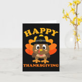 Happy Thanksgiving Shirts Women Boys Girls Kids Ou カード (黄色い花)