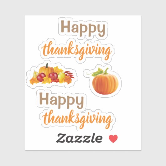 Happy thanksgiving Stickers シール (シート)