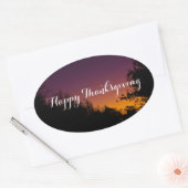 Happy Thanksgiving Stickers by RoseWrites 楕円形シール (封筒)