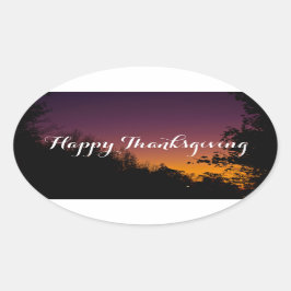 Happy Thanksgiving Stickers by RoseWrites 楕円形シール