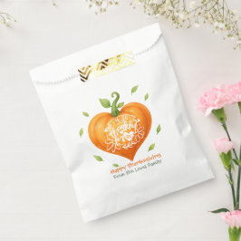 Happy Thanksgiving Thankful Heart Pumpkin  フェイバーバッグ