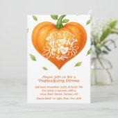 Happy Thanksgiving Thankful Heart Pumpkin  招待状 (スタンド正面)