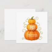 Happy Thanksgiving Thankful Pumpkins シーズンカード (正面/裏面)