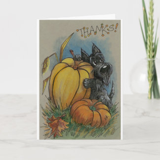 Happy Thanksgiving, Thanktish terrier Gr カード
