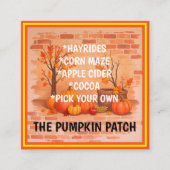 Happy Thanksgiving Trendy Beautiful Fall スクエア名刺 (正面)