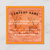 Happy Thanksgiving Trendy Beautiful Fall スクエア名刺 (裏面)