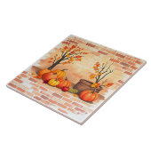 Happy Thanksgiving Trendy Beautiful Fall タイル (側面)