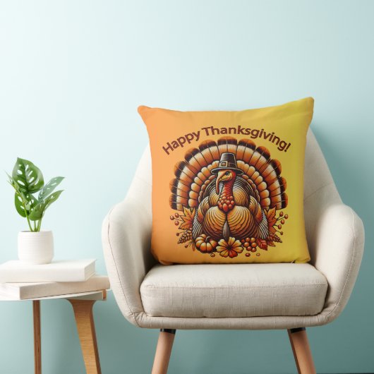 Happy Thanksgiving Turkey クッション (椅子)