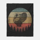 HAPPY THANKSGIVING TURKEY フリースブランケット (正面)