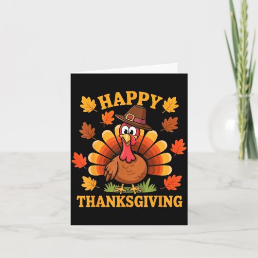 Happy Thanksgiving Turkey Family Dinner Thanksgivi カード (正面)