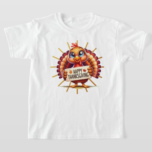 Happy Thanksgiving turkey funny  Tシャツ (レイダウン)
