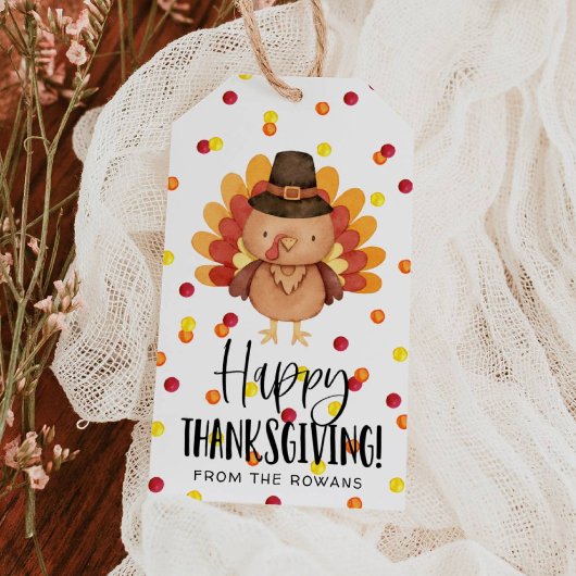 Happy Thanksgiving Turkey Gift Tag ギフトタグ