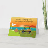 Happy Thanksgiving Turkey on Golf Course With Pie  カード (正面)