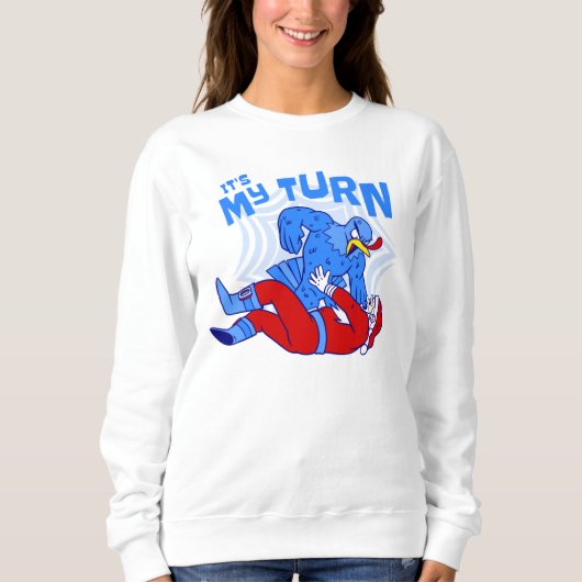 happy thanksgiving turkey vs santa christmas スウェットシャツ (正面)