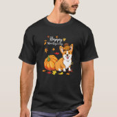 Happy Thanksgiving Welsh Corgi Autumn Fall Thanksg Tシャツ (正面)