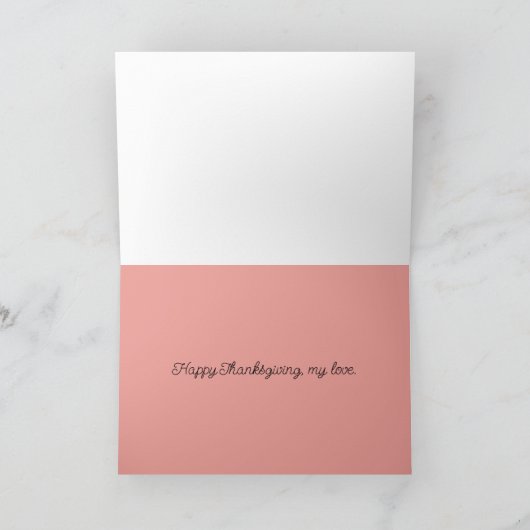 Happy Thanksgiving Wife Grateful For You Fall Tree カード (内部)