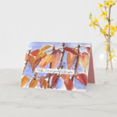 Happy Thanksgiving Wife Grateful For You Fall Tree カード (黄色い花)