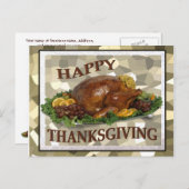Happy Thanksgiving Wishesポストカードカスタマイズ- it シーズンポストカード (正面/裏面)