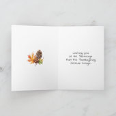 Happy Thanksgiving Wishes  カード (内部)