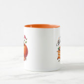 Happy Thanksgiving Wordart Pumpkin Mug マグカップ (中央)