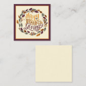 Happy Thanksgiving wreath ノートカード (正面/裏面)