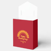 Happy Thanksgiving Yellows Red Add Name & Year フェイバーボックス (オープン)