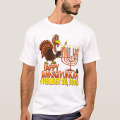 Happy Thanksgivukkah - Thankgiving Hanukkah T-shir Tシャツ (正面)