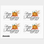 Happy Thanskiving - 長方形シール (シート)