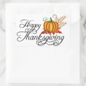Happy Thanskiving - 長方形シール (バッグ)
