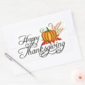 Happy Thanskiving - 長方形シール (封筒)