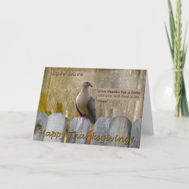 Happy Thanxsgiving Love Dove Greeting Card シーズンカード