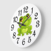 Happy The Frog Acryl Wall Clock ラージ壁時計 (傾斜)