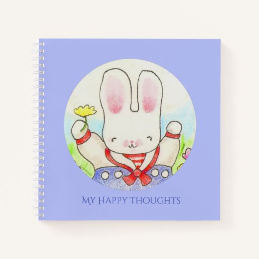 Happy Thoughtsセーラーバニージャーナル ノートブック (正面)