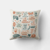 Happy Thoughts Doodle Art:プリント クッション (裏面)